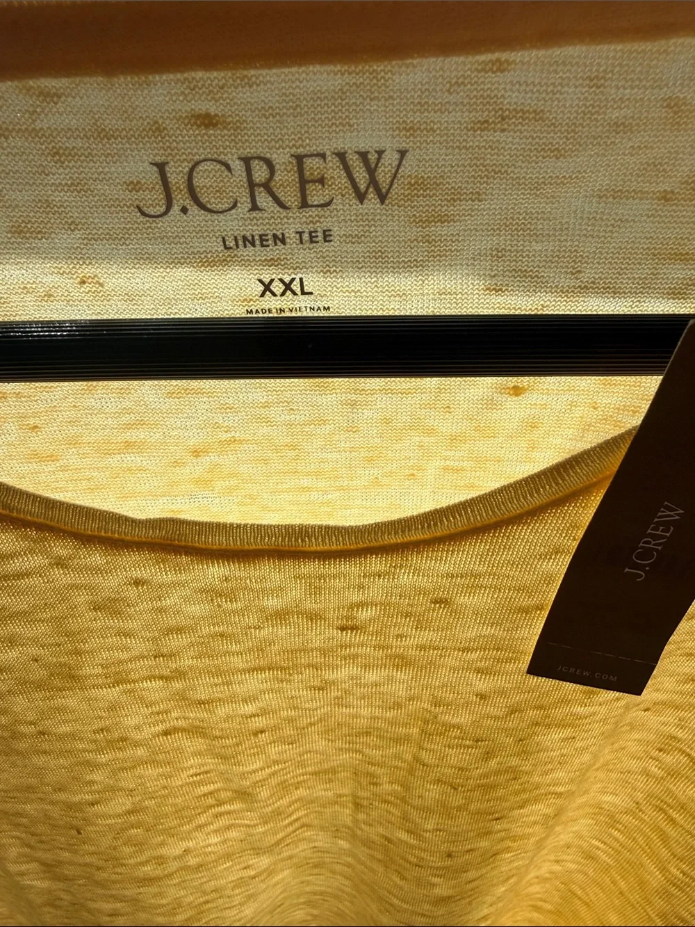 NWT J.Crew New Relaxed 100% Linen T-Shirt LT Yellow XXL
